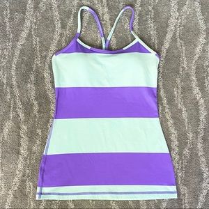 Lululemon Size 4 Power Y Tank, Blue/Purple